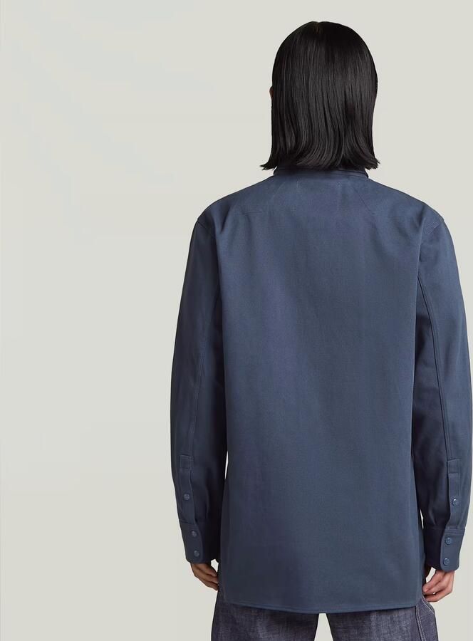 G-Star RAW MN Twill Slim Overshirt Donkerblauw Heren - Foto 6