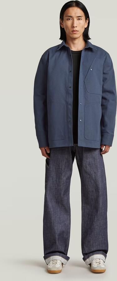 G-Star RAW MN Twill Slim Overshirt Donkerblauw Heren - Foto 7
