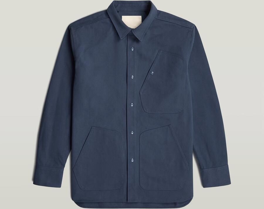 G-Star RAW MN Twill Slim Overshirt Donkerblauw Heren - Foto 4