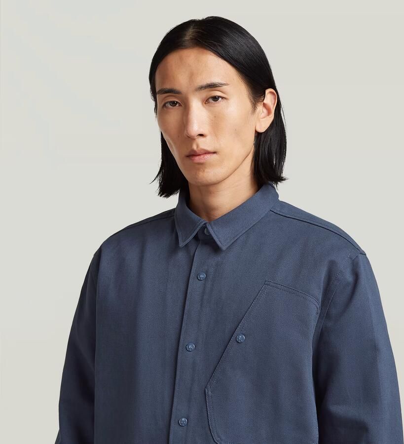 G-Star RAW MN Twill Slim Overshirt Donkerblauw Heren - Foto 3