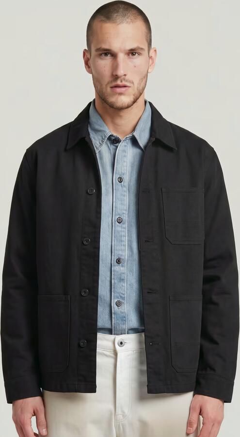 G-Star RAW MN Twill Slim Overshirt Zwart Heren - Foto 6
