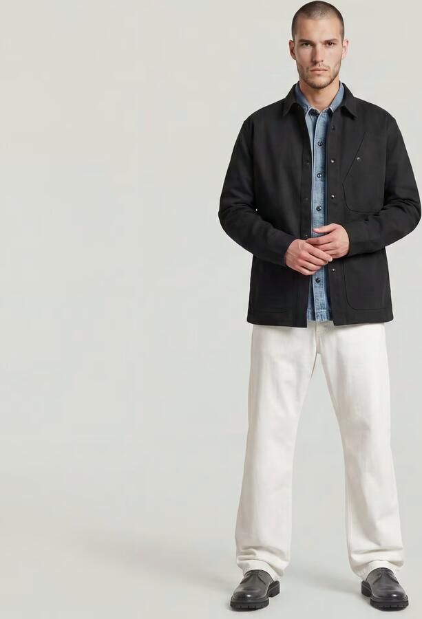 G-Star RAW MN Twill Slim Overshirt Zwart Heren - Foto 5