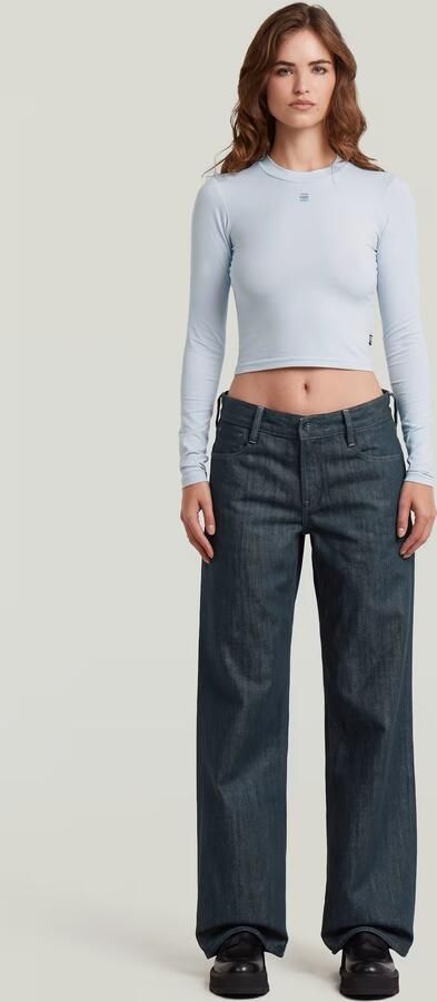 G-Star RAW Mock Slim Korte Top Lichtblauw Dames - Foto 6