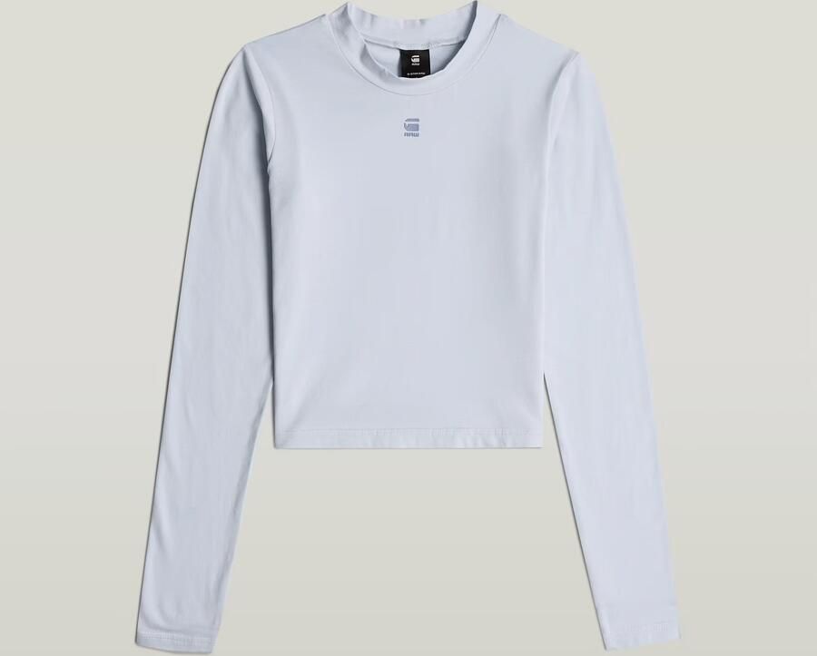 G-Star RAW Mock Slim Korte Top Lichtblauw Dames - Foto 4