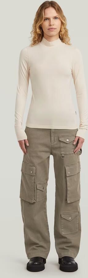 G-Star RAW Mock Slim T-shirt Wit Dames - Foto 7