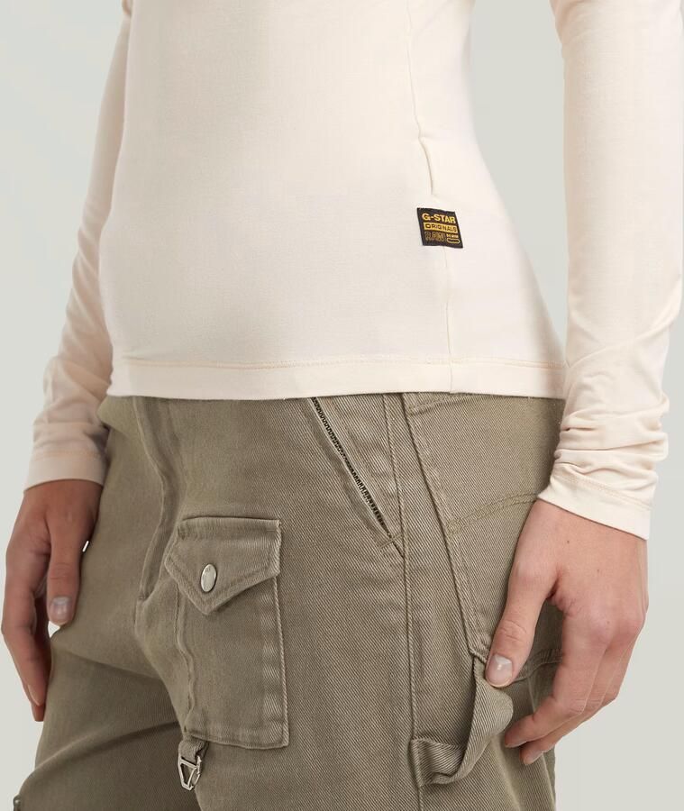 G-Star RAW Mock Slim T-shirt Wit Dames - Foto 3