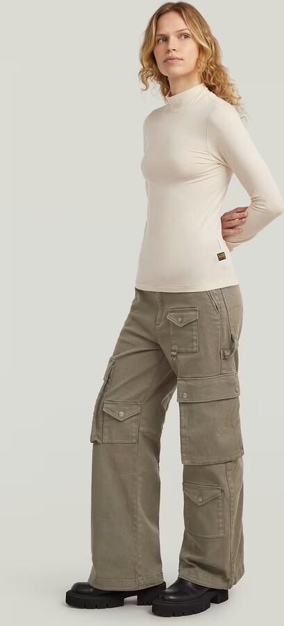 G-Star RAW Mock Slim T-shirt Wit Dames - Foto 5