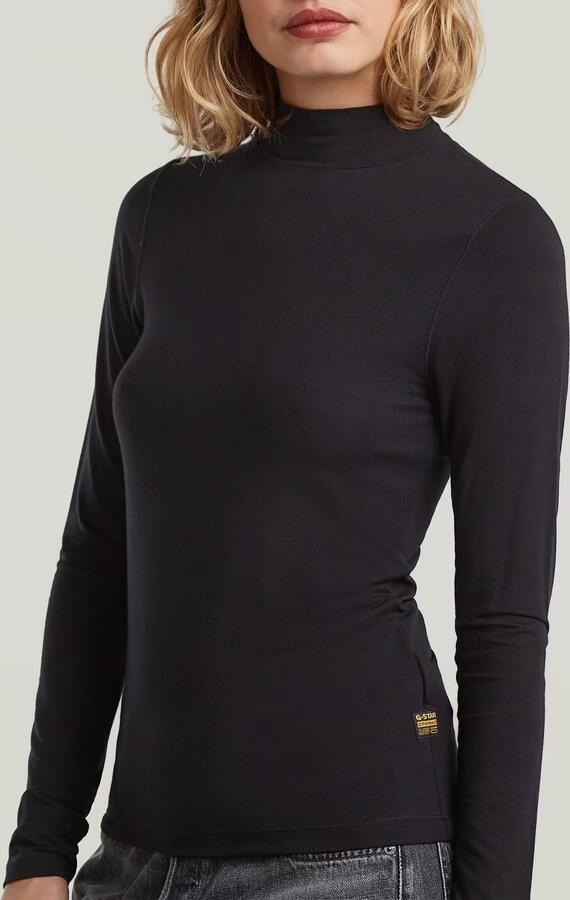 G-Star RAW Mock Slim T-shirt Zwart Dames - Foto 5
