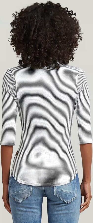 G-Star RAW Mock Striped Slim T-Shirt Meerkleurig Dames - Foto 7