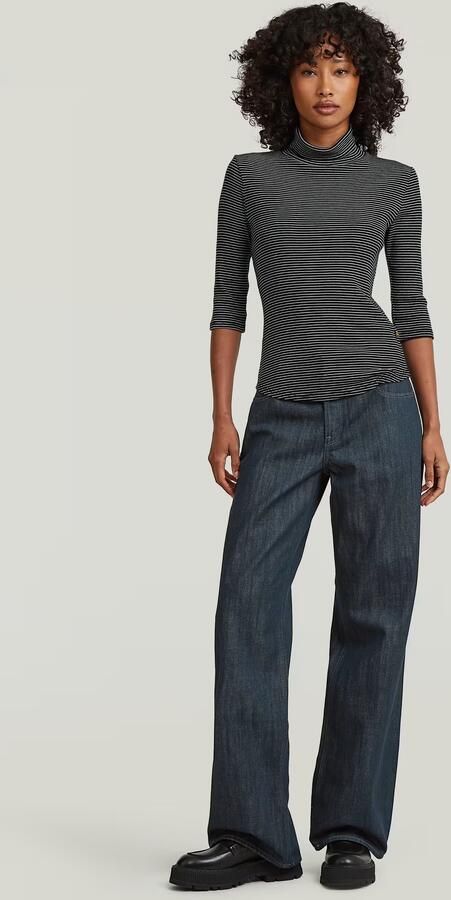 G-Star RAW Mock Striped Slim T-Shirt Meerkleurig Dames - Foto 6