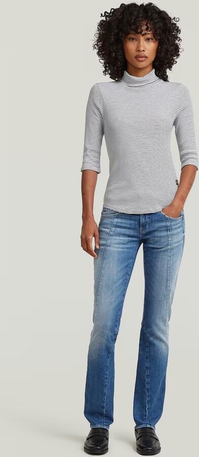 G-Star RAW Mock Striped Slim T-Shirt Meerkleurig Dames - Foto 5