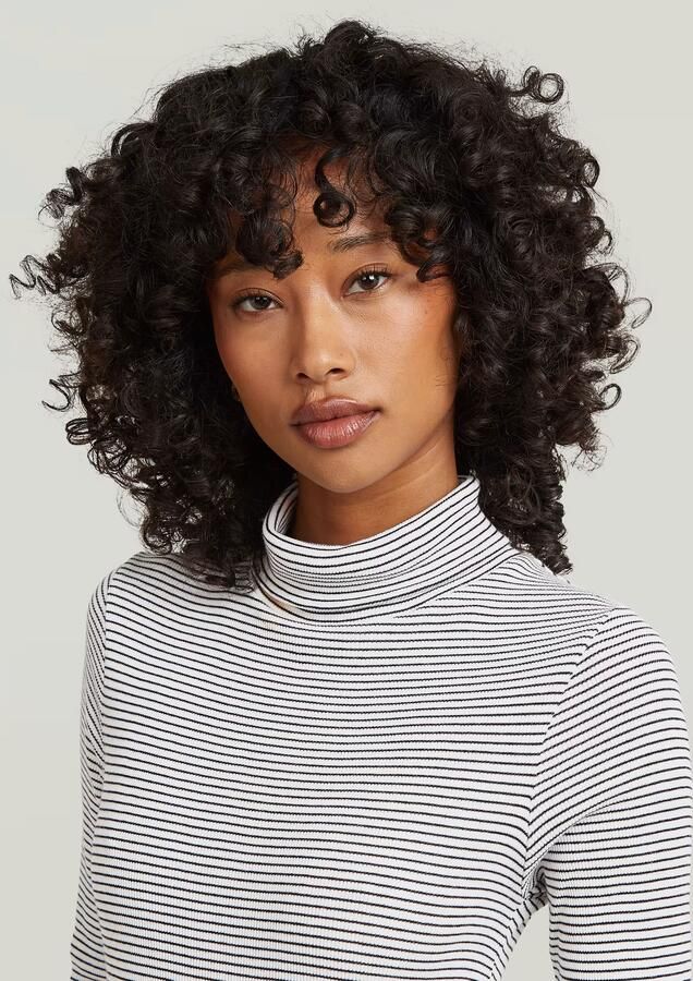 G-Star RAW Mock Striped Slim T-Shirt Meerkleurig Dames - Foto 4