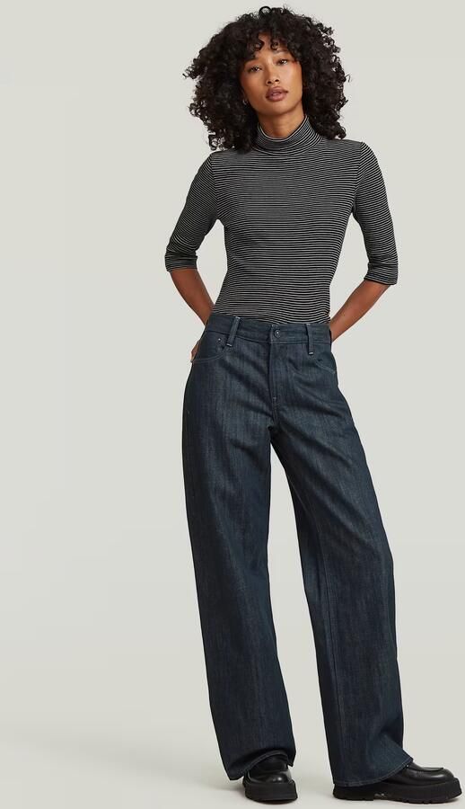 G-Star RAW Mock Striped Slim T-Shirt Meerkleurig Dames - Foto 5