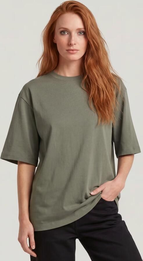 G-Star RAW Modern Basic Loose T-Shirt Groen Dames - Foto 4
