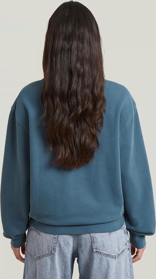 G-Star RAW Modern Basic Relaxed Sweater Midden blauw Dames - Foto 5