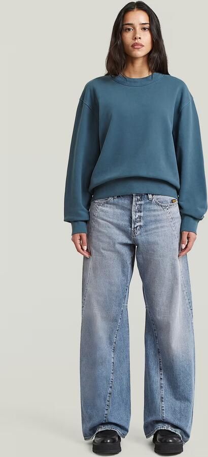 G-Star RAW Modern Basic Relaxed Sweater Midden blauw Dames - Foto 7