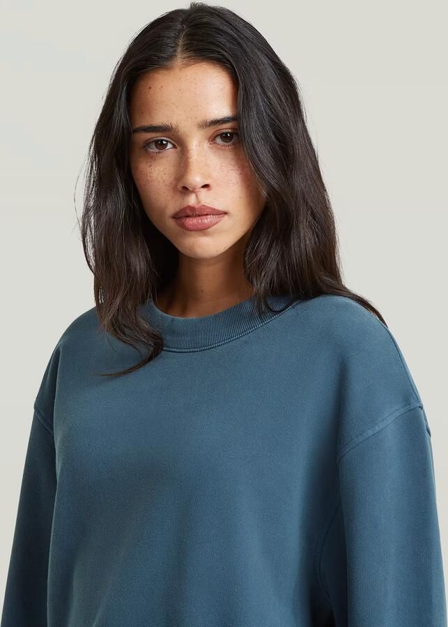 G-Star RAW Modern Basic Relaxed Sweater Midden blauw Dames - Foto 3