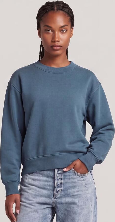 G-Star RAW Modern Basic Relaxed Sweater Midden blauw Dames - Foto 4