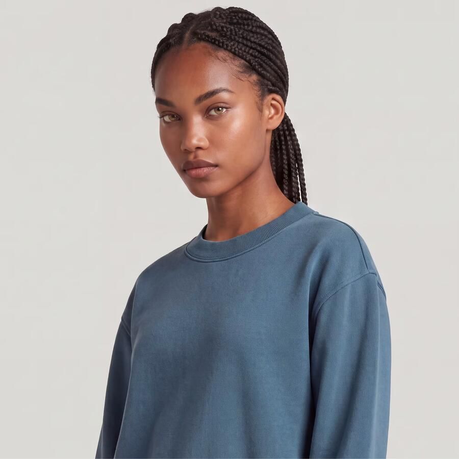 G-Star RAW Modern Basic Relaxed Sweater Midden blauw Dames - Foto 3
