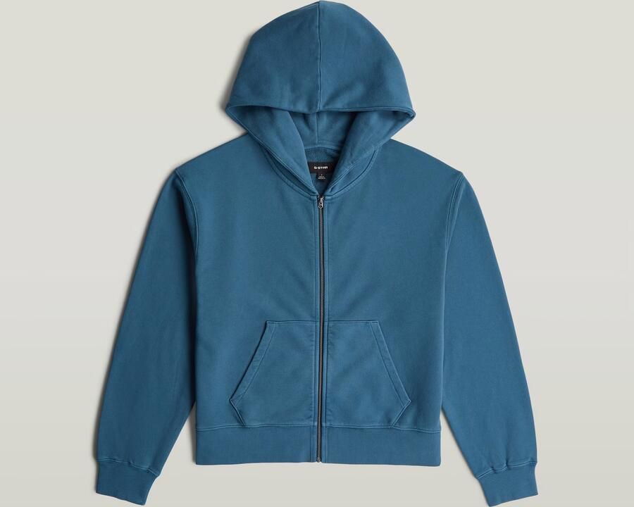 G-Star RAW Modern Basic Relaxed Zip Thru Hoodie Midden blauw Dames - Foto 3