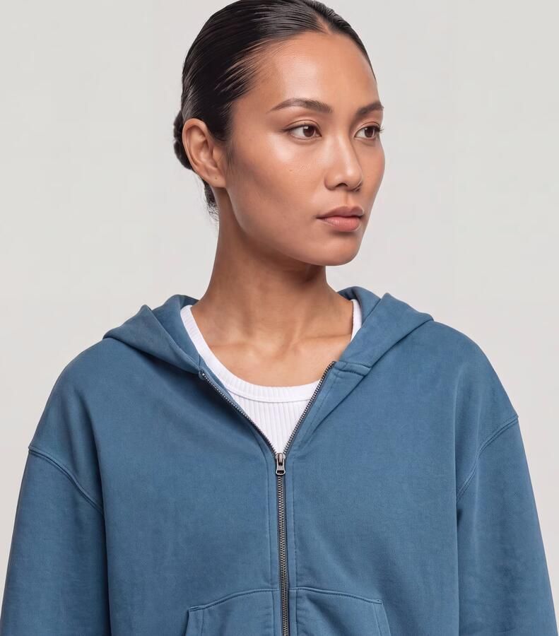 G-Star RAW Modern Basic Relaxed Zip Thru Hoodie Midden blauw Dames - Foto 3