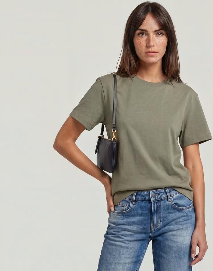 G-Star RAW Modern Basic T-Shirt Groen Dames - Foto 3