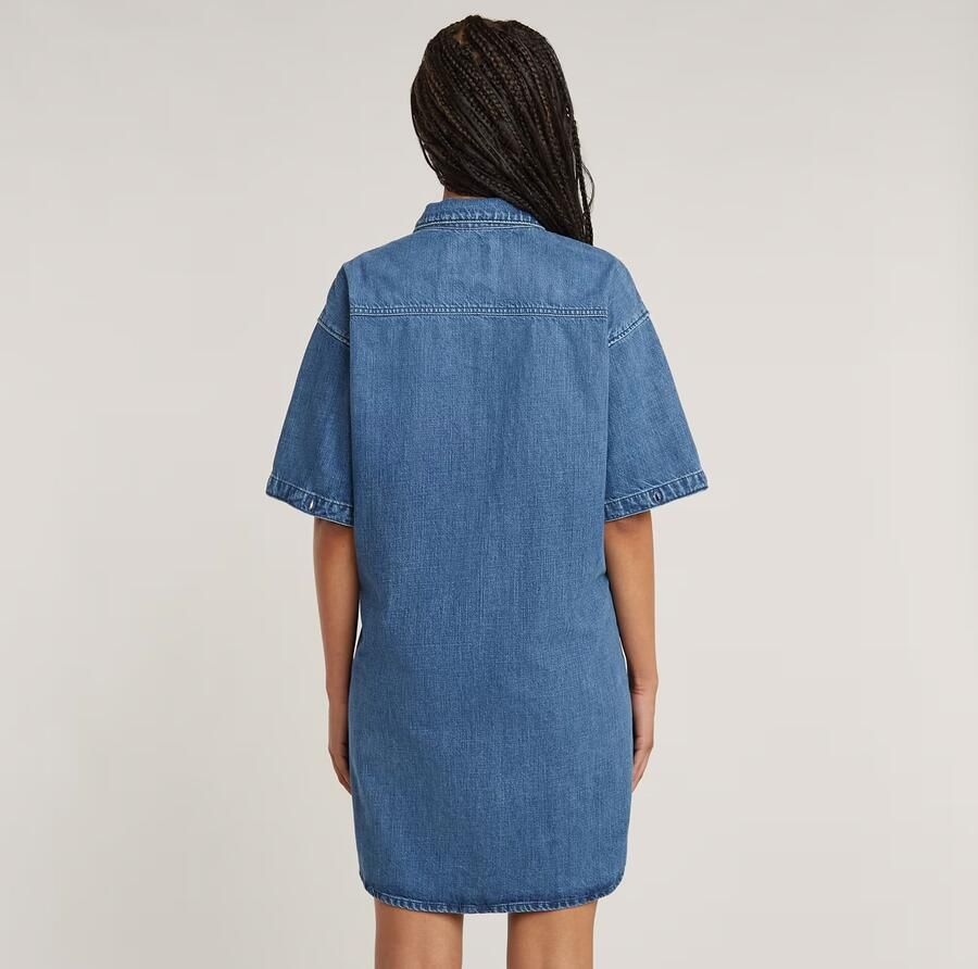 G-Star RAW Modular Blousejurk Midden blauw Dames - Foto 6