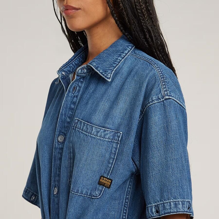 G-Star RAW Modular Blousejurk Midden blauw Dames - Foto 5
