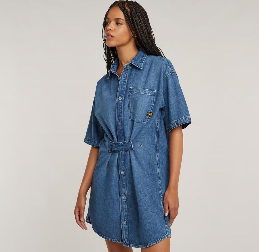 G-Star RAW Modular Blousejurk Midden blauw Dames - Foto 7