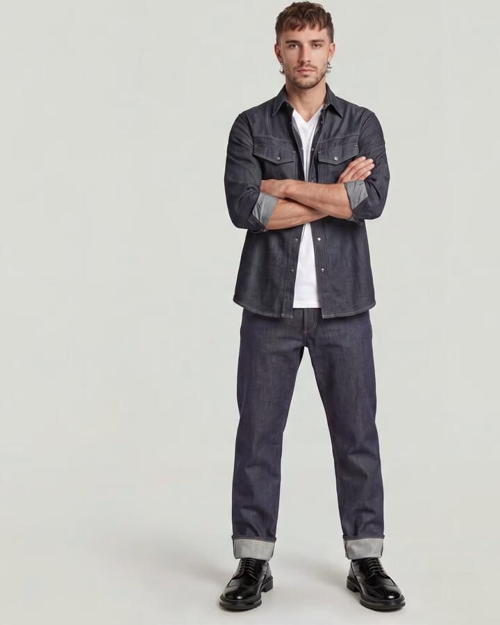 G-Star RAW Morry FWD Regular Tapered Selvedge Jeans Donkerblauw Heren - Foto 6