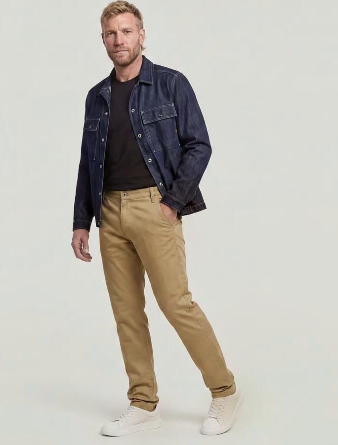 G-Star Raw Tapered fit chino met ceintuurlussen model 'Morry' - Foto 7