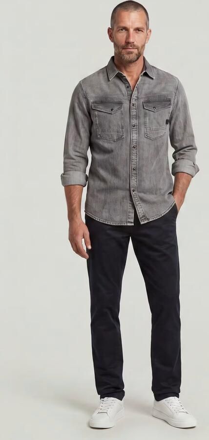 G-Star Raw Tapered fit chino met ceintuurlussen model 'Morry' - Foto 12