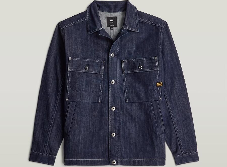 G-Star Raw Overhemd Lange Mouw D26462 D577 MOSA OVERSHIRT-D926 STAY RAW DENIM - Foto 4