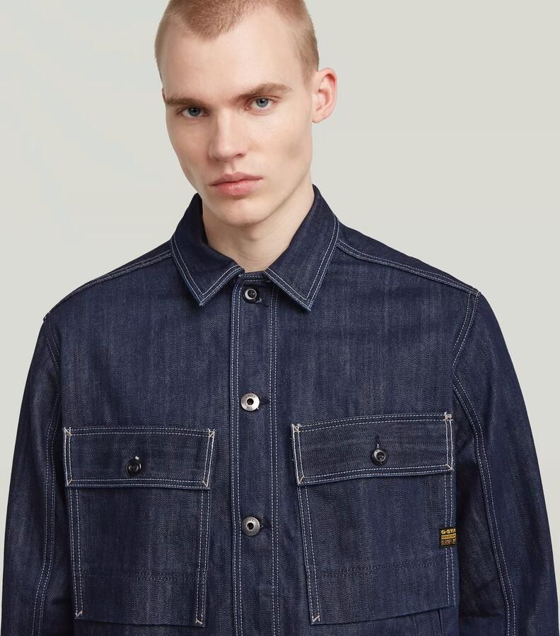 G-Star Raw Overhemd Lange Mouw D26462 D577 MOSA OVERSHIRT-D926 STAY RAW DENIM - Foto 2