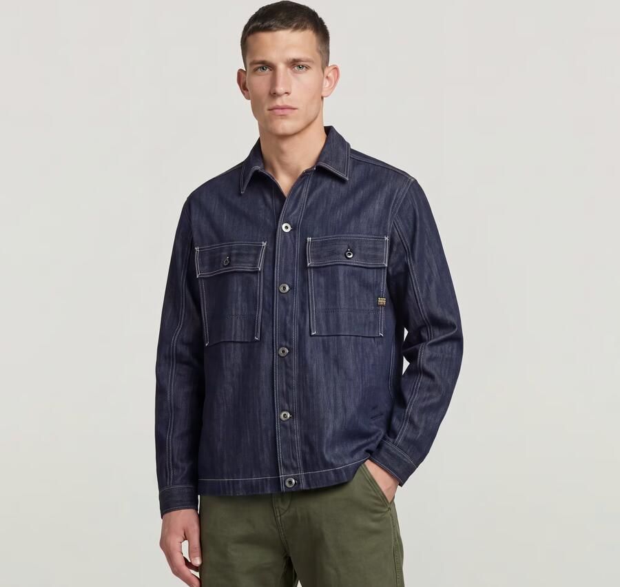 G-Star Raw Overhemd Lange Mouw D26462 D577 MOSA OVERSHIRT-D926 STAY RAW DENIM - Foto 4