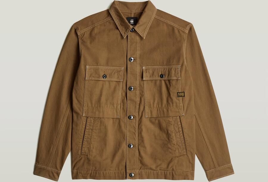 G-Star RAW Mosa Overshirt Bruin Heren - Foto 4
