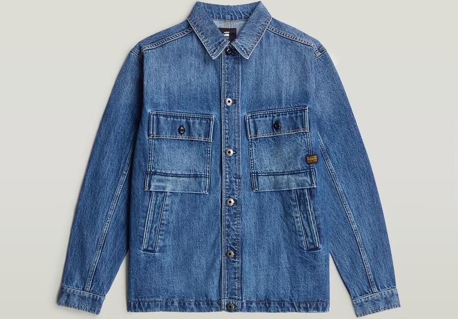 G-Star Raw Spijkerjack D26462-D788 MOSA OVERSHIRT-H127 WORN IN WATERWAYS - Foto 4