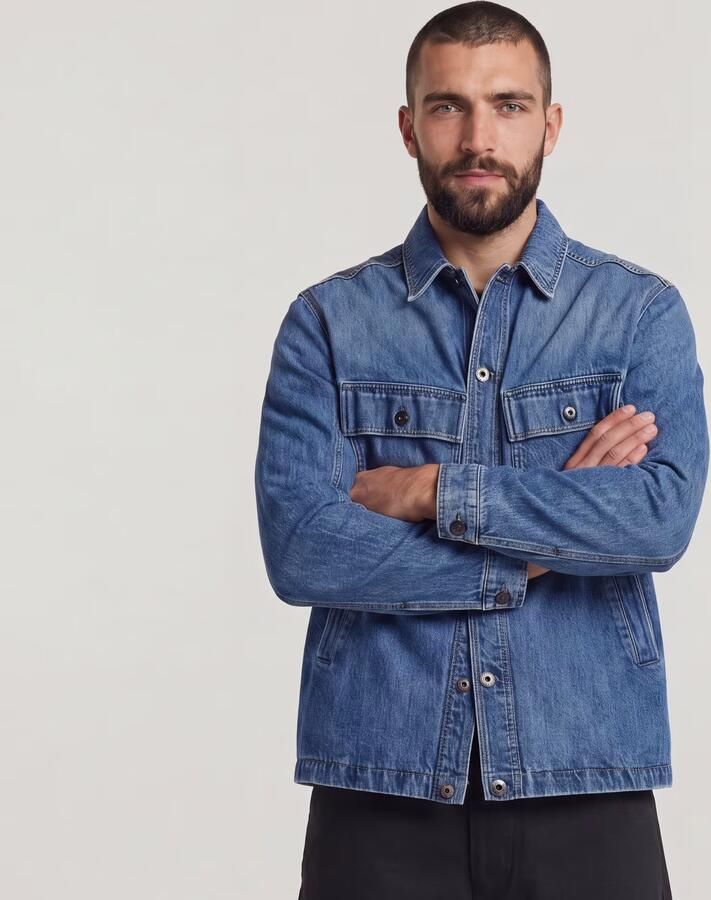 G-Star Raw Spijkerjack D26462-D788 MOSA OVERSHIRT-H127 WORN IN WATERWAYS - Foto 5