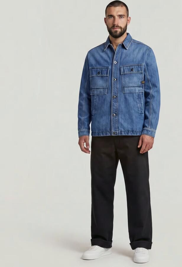 G-Star Raw Spijkerjack D26462-D788 MOSA OVERSHIRT-H127 WORN IN WATERWAYS - Foto 6