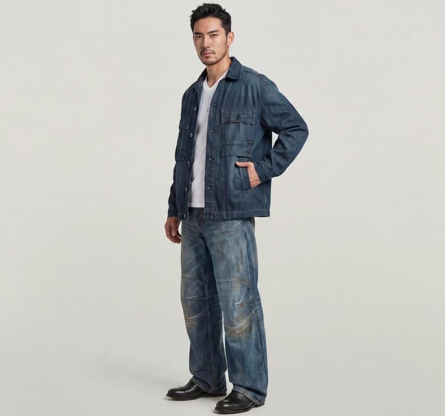 G-Star RAW Mosa Overshirt Donkerblauw Heren - Foto 3