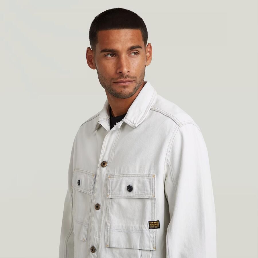 G-Star RAW Mosa Overshirt Lichtblauw Heren
