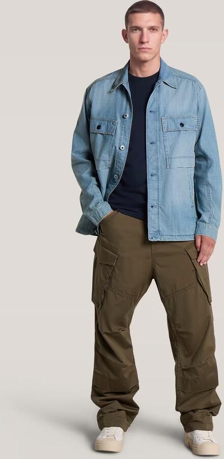 G-Star RAW Mosa Overshirt Lichtblauw Heren - Foto 6