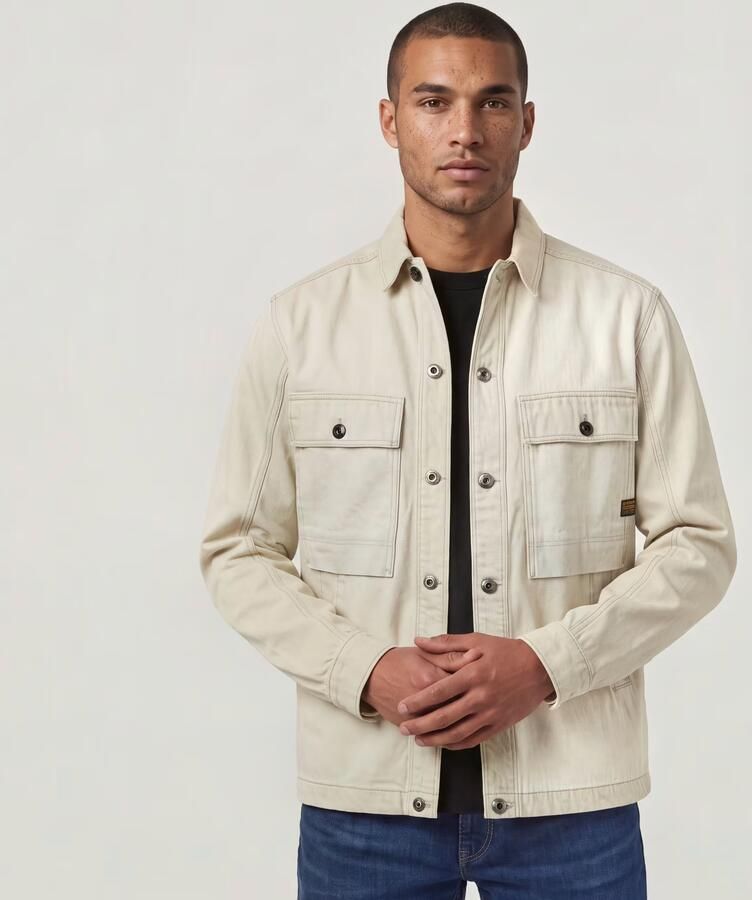 G-Star RAW Mosa Overshirt Lichtblauw Heren - Foto 5