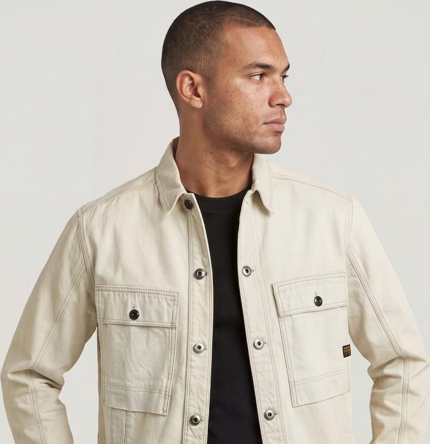 G-Star RAW Mosa Overshirt Lichtblauw Heren - Foto 3