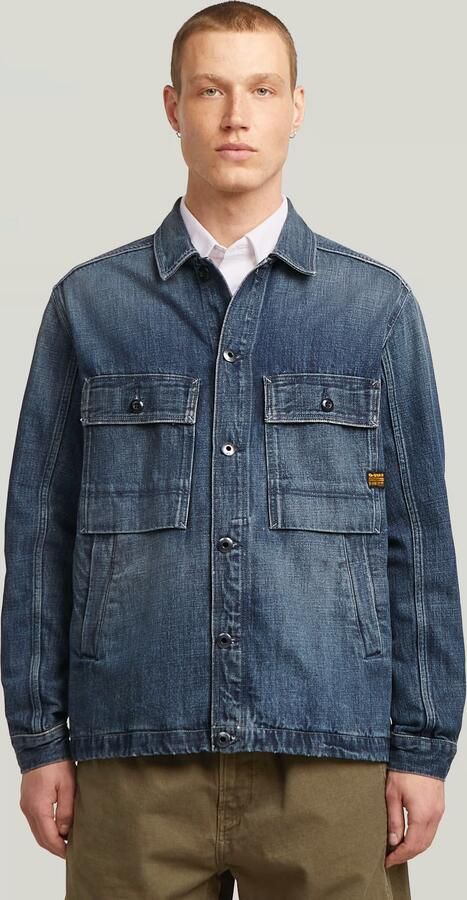 G-Star RAW Mosa Overshirt Midden blauw Heren