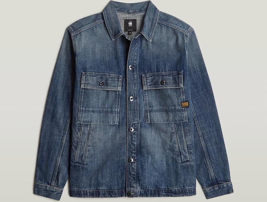 G-Star RAW Mosa Overshirt Midden blauw Heren - Foto 3