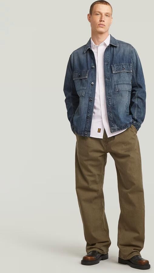 G-Star RAW Mosa Overshirt Midden blauw Heren - Foto 5