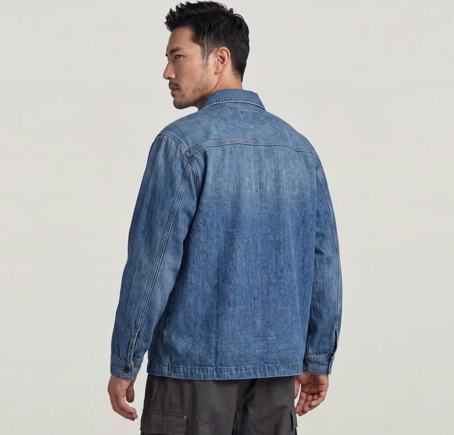 G-Star RAW Mosa Overshirt Midden blauw Heren - Foto 5