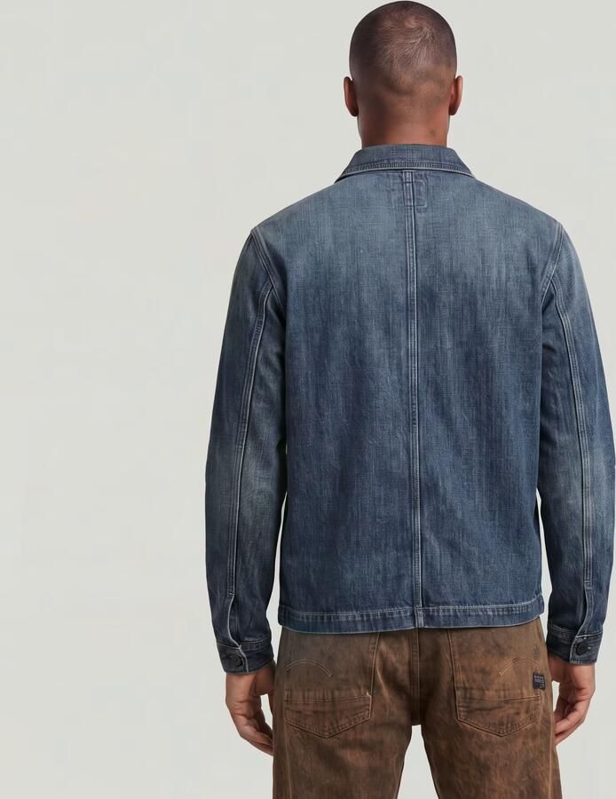 G-Star RAW Mosa Overshirt Midden blauw Heren - Foto 4
