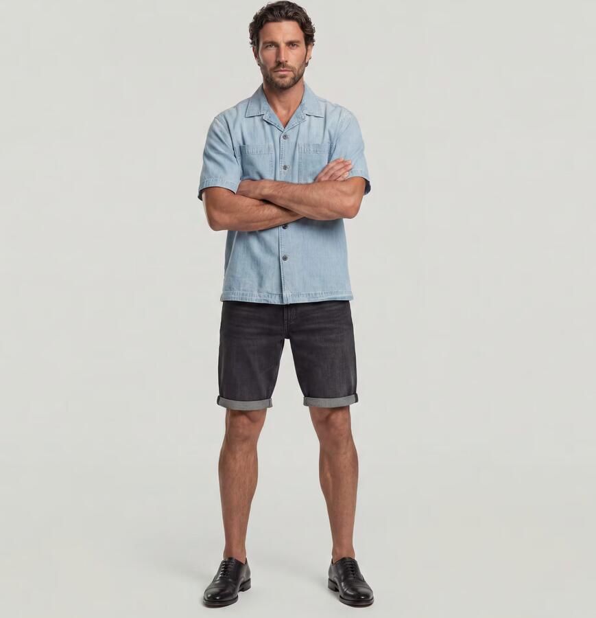G-Star Raw Korte regular fit jeans met steekzakken model 'Mosa' - Foto 8